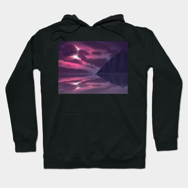 Alien World Landscape Hoodie by DahlisCrafter